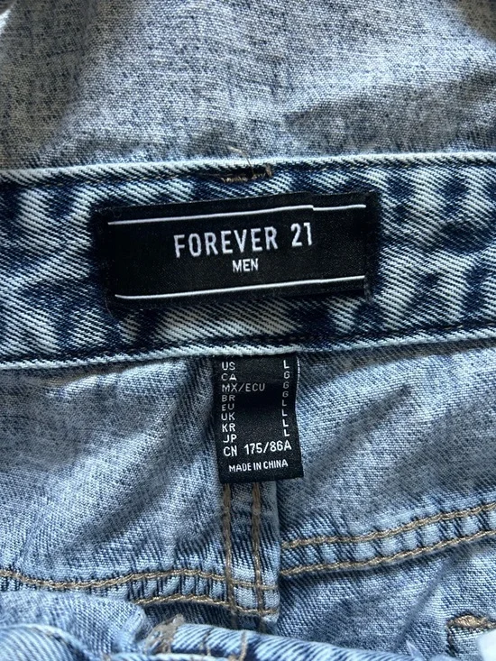 Forever 21 Light Blue Mens Denim Shorts - Picture 5 of 5